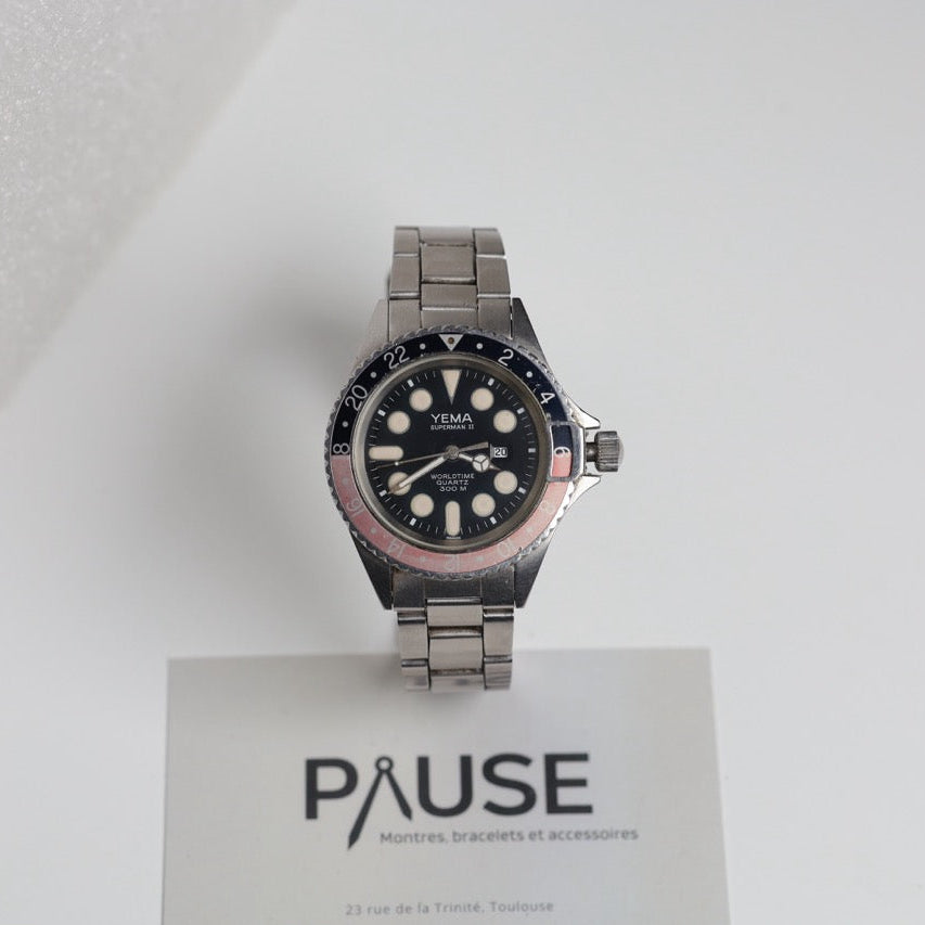 RELOJ YEMA: SUPERMAN 2 WORLDDTIME GMT CUARZO COCA-COLA