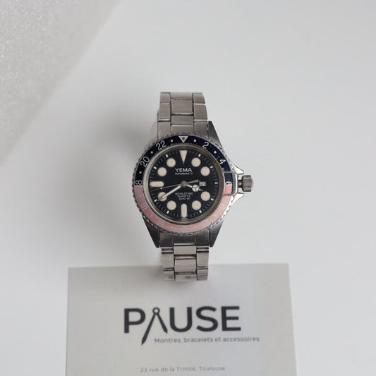 MONTRE YEMA : SUPERMAN 2 WORLDTIME GMT QUARTZ COKE