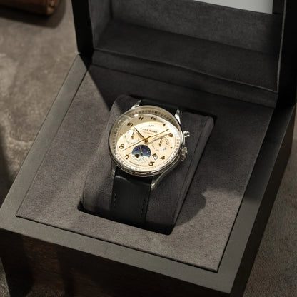 AV86 1564 Sunrise acier blanc cassé — présentation dans son coffret
