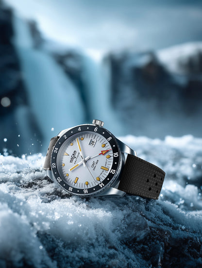 VULCAIN : SKINDIVER GMT BLANC - LUMINOVA BEIGE