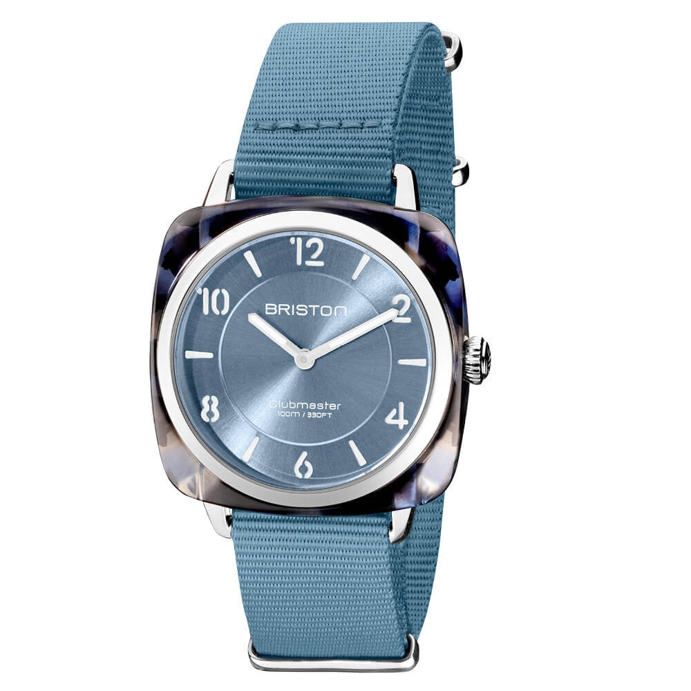 BRISTON : CLUBMASTER CHIC ACÉTATE – BLEU GLACIER