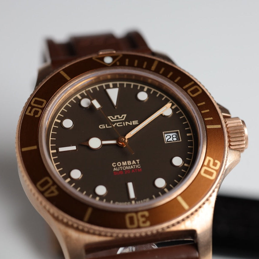 MONTRE GLYCINE : COMBAT SUB 42 BRONZE