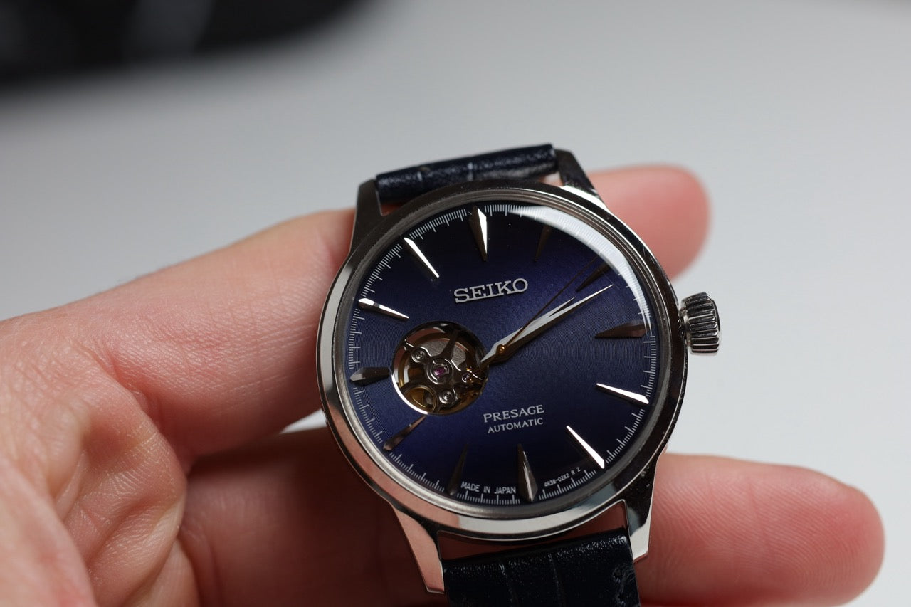SEIKO WATCH: PRESAGE COCKTAIL OPEN HEART BLUE SSA405J1