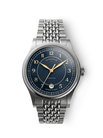 Gustave & Cie Charles Argent Et Bleu — Grain de Riz