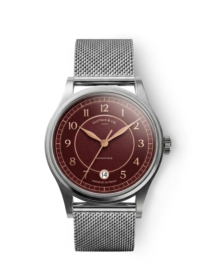 Gustave & Cie Charles Argent Et Cerise — Milanais Argent