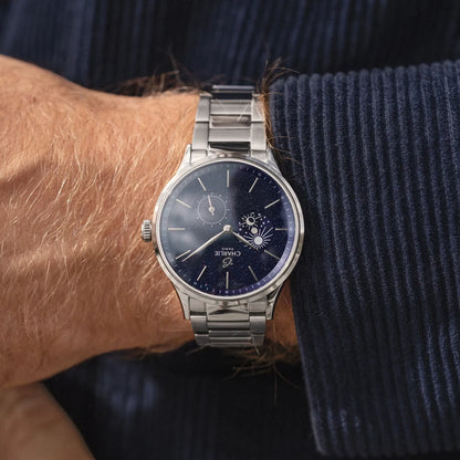 Charlie Paris Initial Jour/Nuit aventurine 36 mm : montre portée au poignet