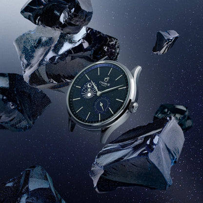Charlie Paris Initial Jour/Nuit aventurine 36 mm : présentation du cadran aventurine