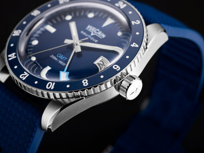 VULCAIN : SKINDIVER GMT BLEU