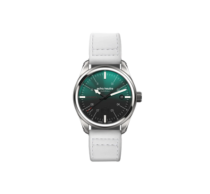 Montre Echo/Neutra : Averau 39 3H Vert Dégradé — bracelet végan blanc