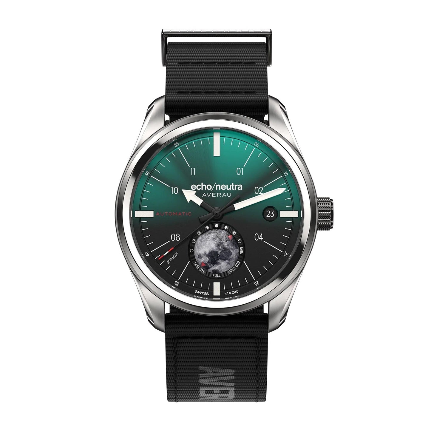 MONTRE ECHO/NEUTRA : AVERAU 39 PHASE LUNAIRE (BIG MOON) VERT DÉGRADÉ