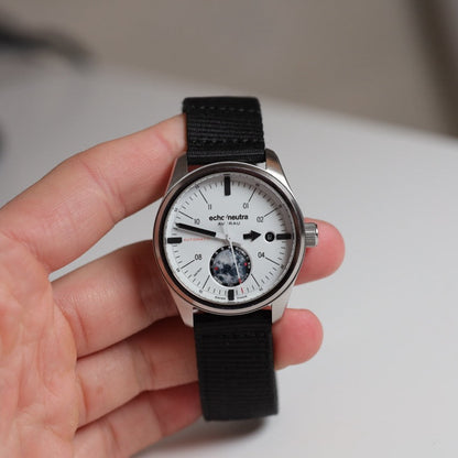 MONTRE ECHO/NEUTRA : AVERAU 39 "BIG MOON" BLANCHE