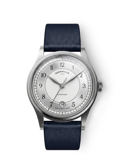 Gustave & Cie Charles blanc — Cuir Bleu Océan