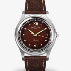 Reloj Gustave: Léon 12H Marrón