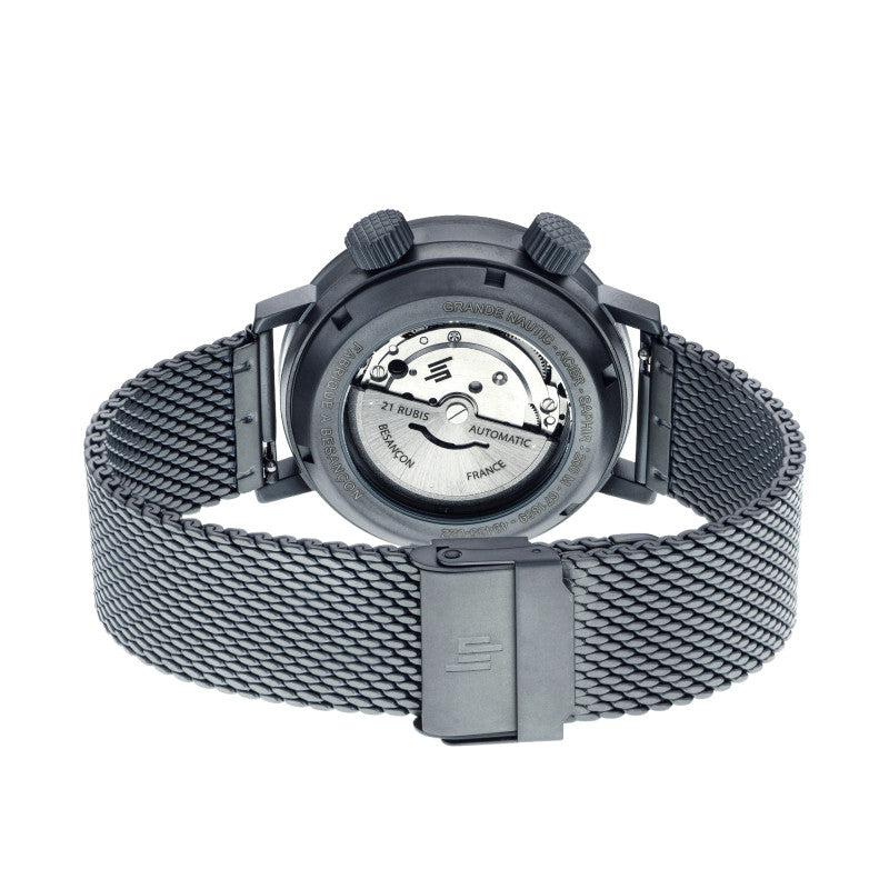 MONTRE LIP : GRANDE NAUTIC-SKI AUTOMATIQUE GUN METAL 671859