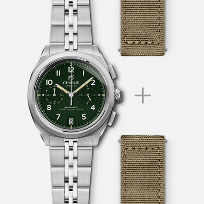 CHARLIE PARIS : GR - CHRONOGRAPHE - VERT
