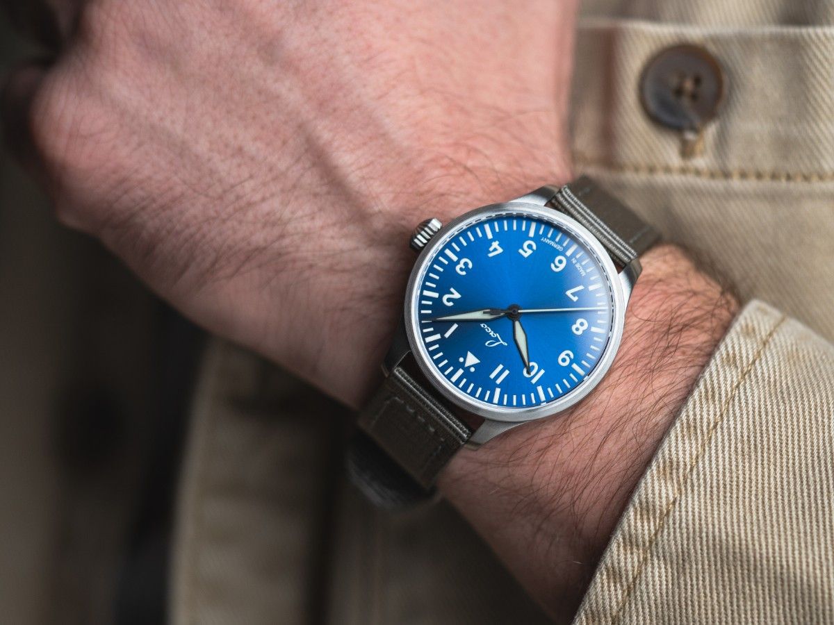 RELOJ LACO: RELOJES DE PILOTO BÁSICOS AUTOMÁTICOS AUGSBURG AZUL
