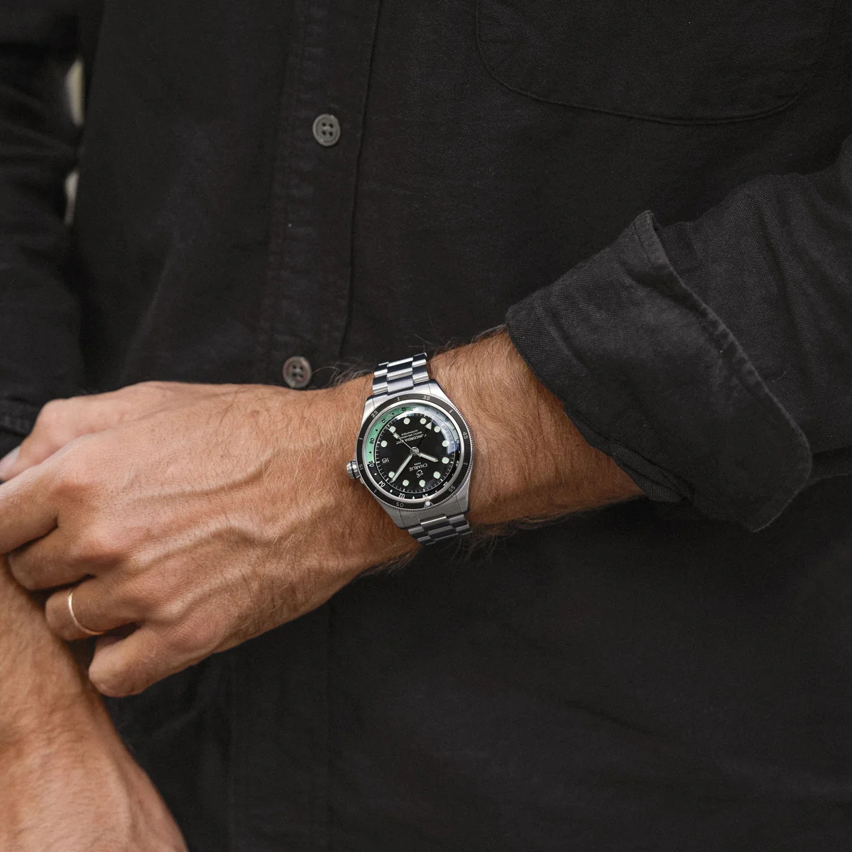 Montre Charlie Paris : Concordia GMT Automatique Noir