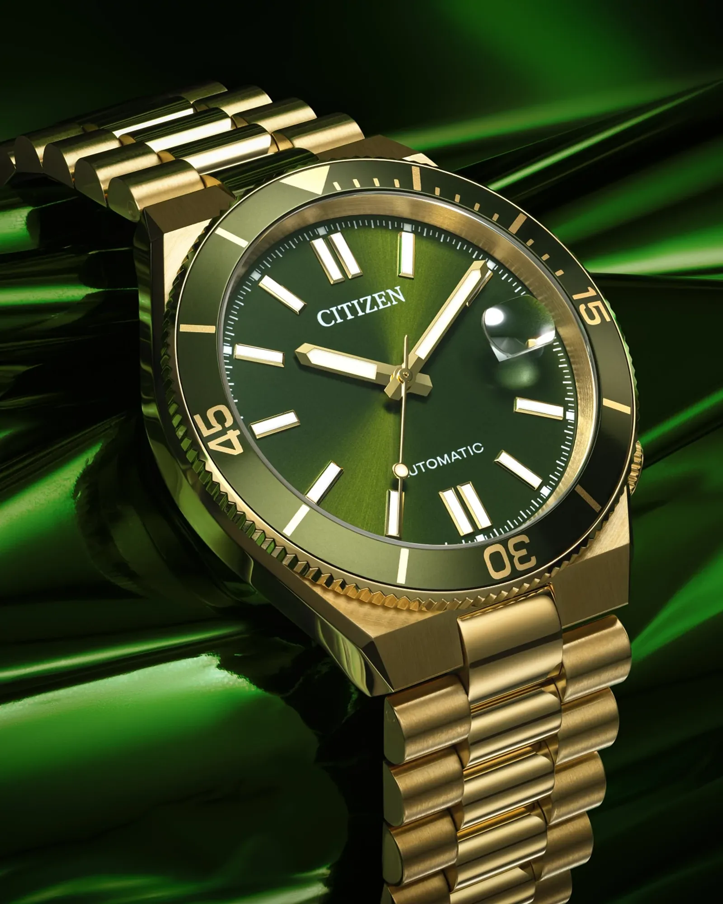 MONTRE CITIZEN : TSUYOSA SHORE VERT & OR NJ0232-53X