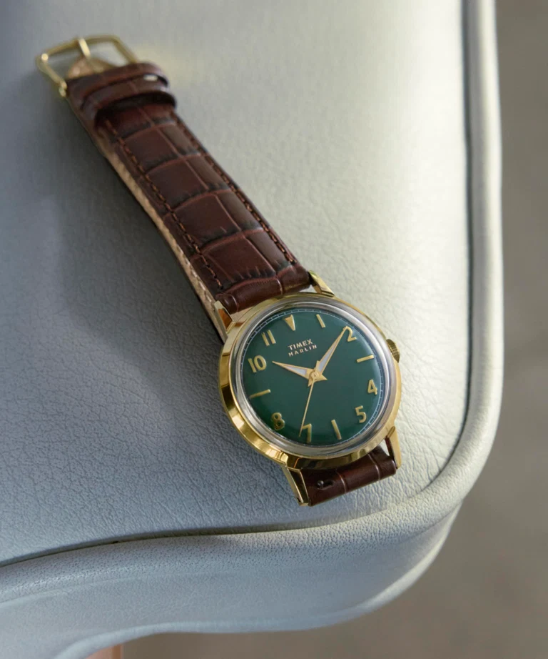 Timex : Marlin quartz vert 34 mm, vue de présentation