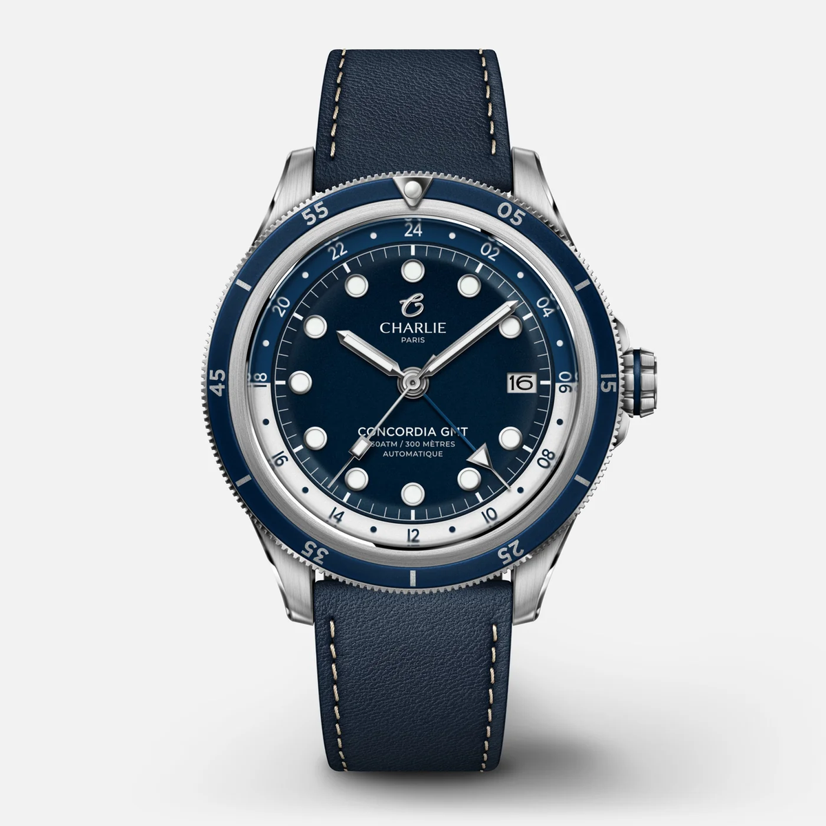 Montre Charlie Paris : Concordia GMT Automatique Bleu Antarctique