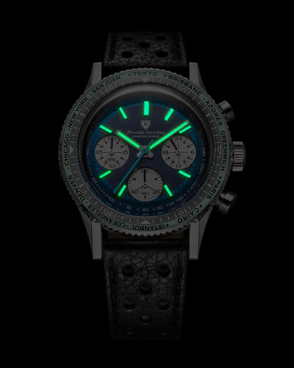 Montre Nivada Grenchen : Chronoking Summer Edition Mecaquartz Bleu Lagon