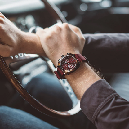RELOJ BRISTON: CLUBMASTER CLASSIC CRONÓGRAFO ROJO 15140.SA.T.8.NBDX