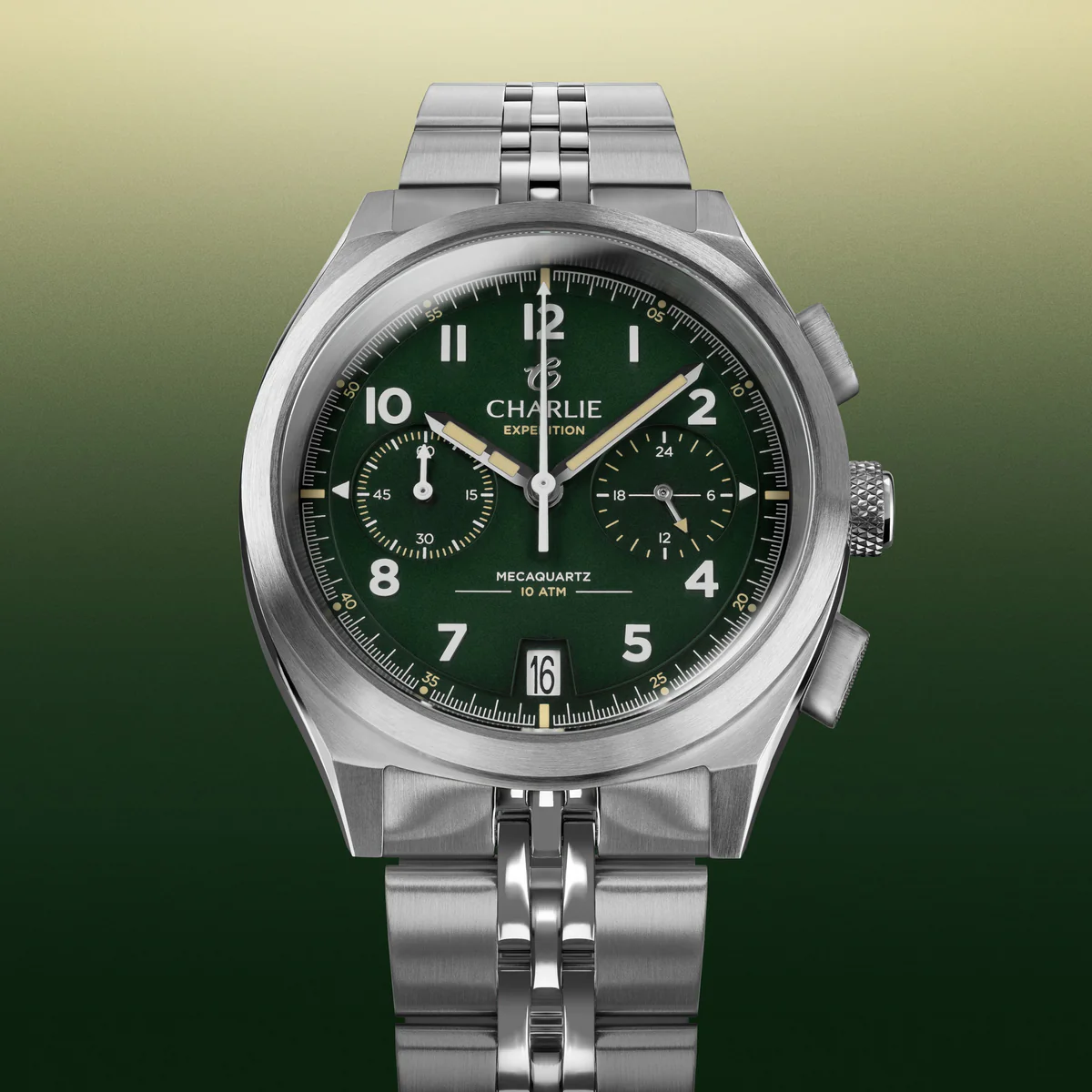 CHARLIE PARIS : GR - CHRONOGRAPHE - VERT