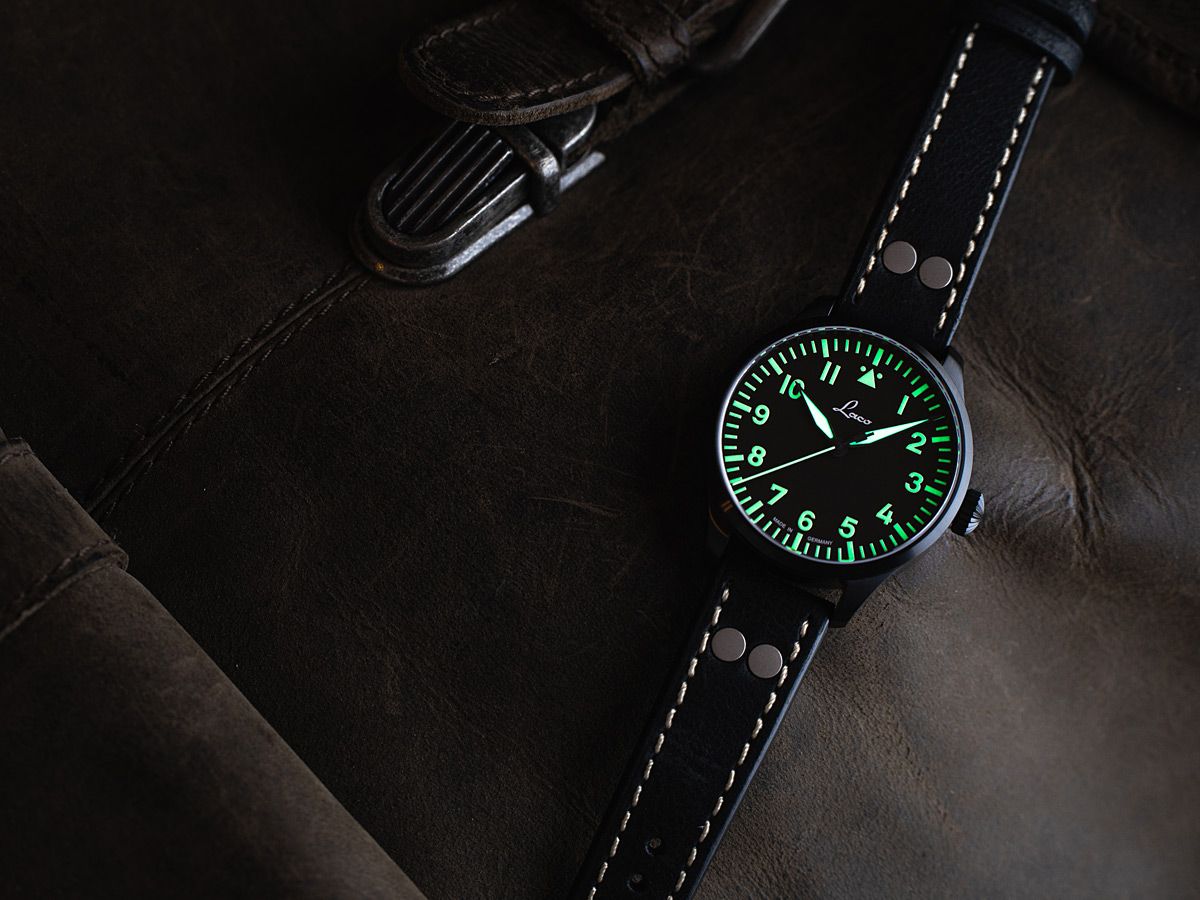 RELOJ LACO: PILOT WATCHES BASIC AUTOMATIC ALTENBURG NEGRO