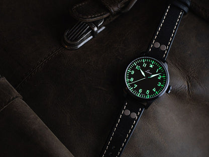 RELOJ LACO: PILOT WATCHES BASIC AUTOMATIC ALTENBURG NEGRO