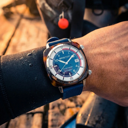 MONTRE BRISTON : CLUBMASTER LEGEND COMPRESSOR BLEU 26642.SA.T.15.FNB