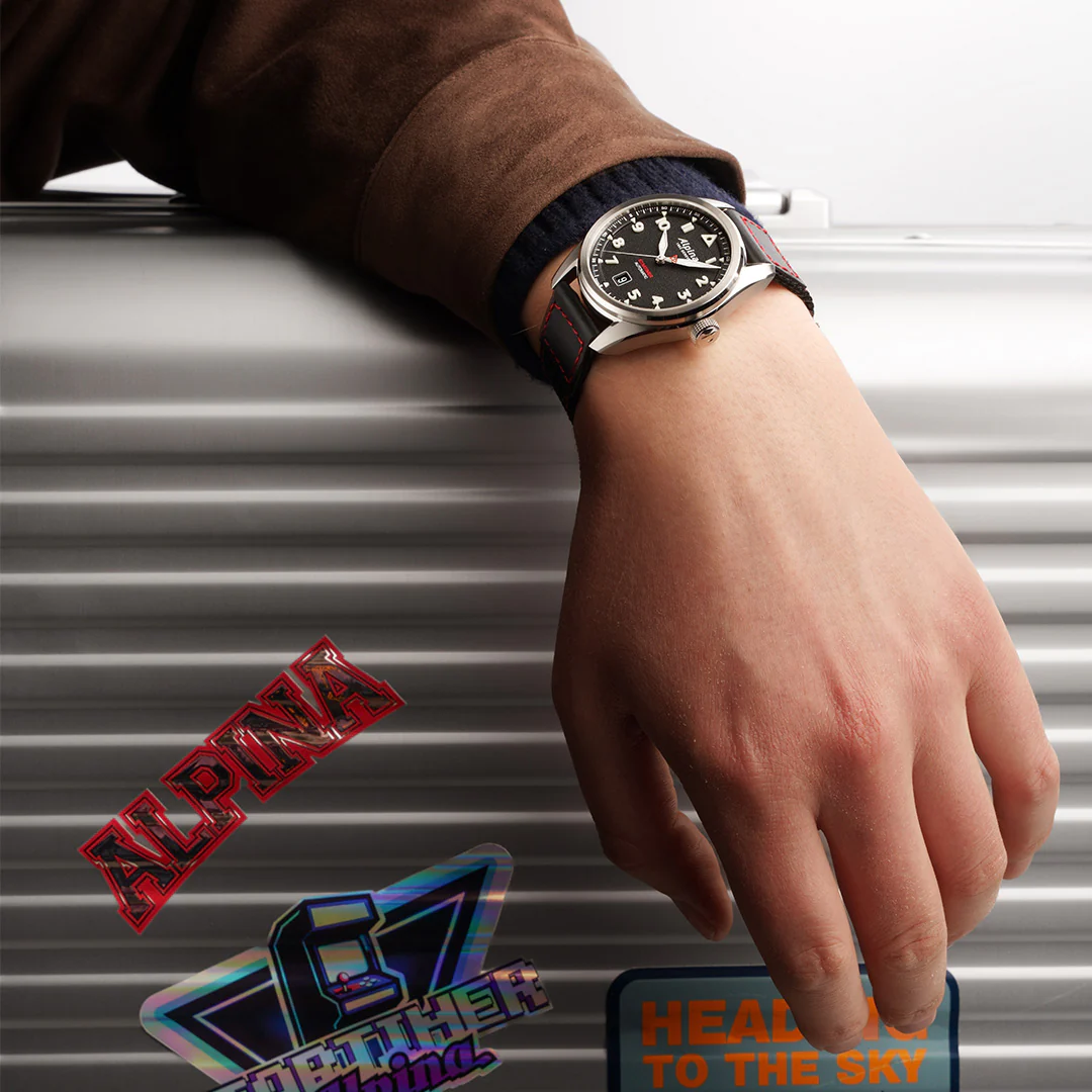 MONTRE ALPINA : STARTIMER PILOT AUTOMATIQUE NOIR AL-525BW4S36
