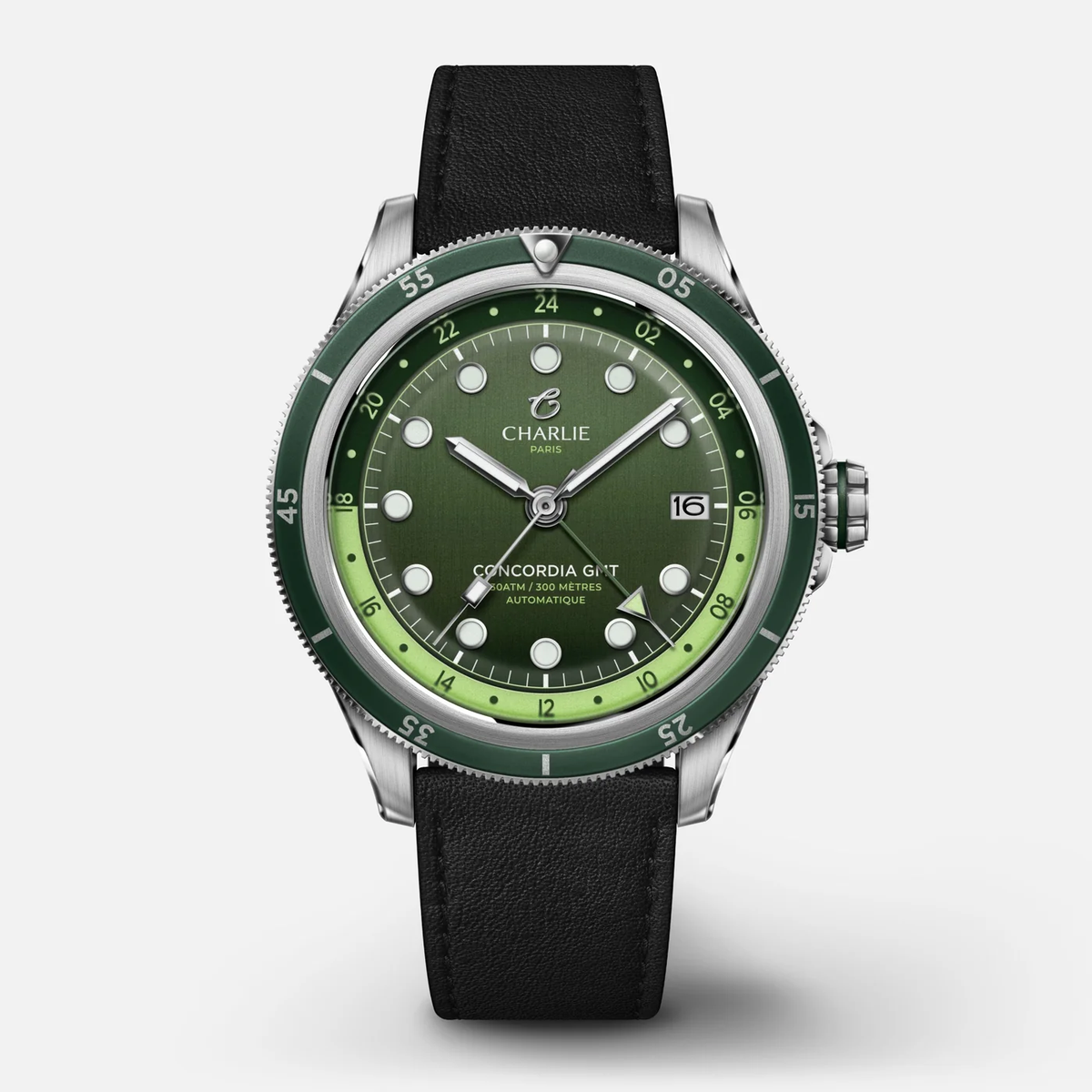 Montre Charlie Paris : Concordia GMT Automatique Vert