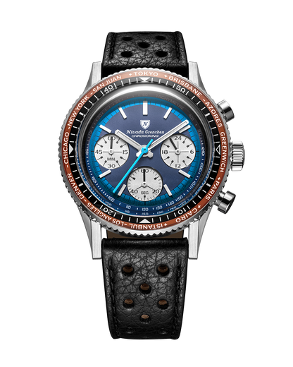 Montre Nivada Grenchen : Chronoking Summer Edition Mecaquartz Bleu Lagon