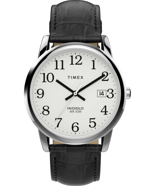 Timex : Easy Reader argenté blanc 35 mm, vue de face