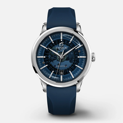 MONTRE CHARLIE PARIS : ALLIANCE AUTOMATIQUE SAPHIR BLEU