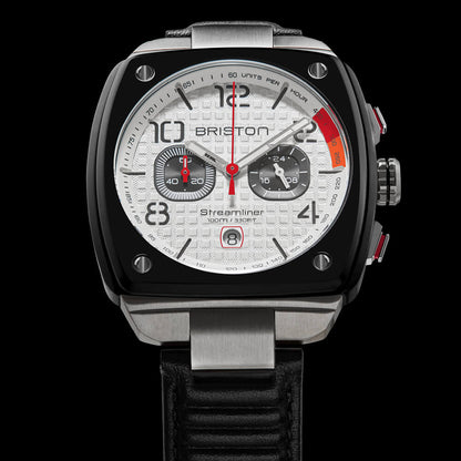 RELOJ BRISTON: STREAMLINER GENTLEMAN DRIVER CRONÓGRAFO CUARZO BLANCO 24142.SA.B.2