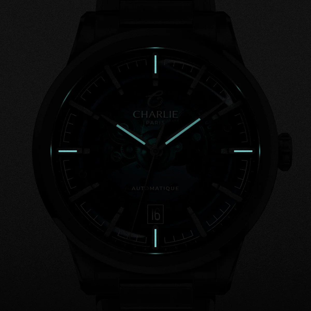 MONTRE CHARLIE PARIS : ALLIANCE AUTOMATIQUE SAPHIR BLEU