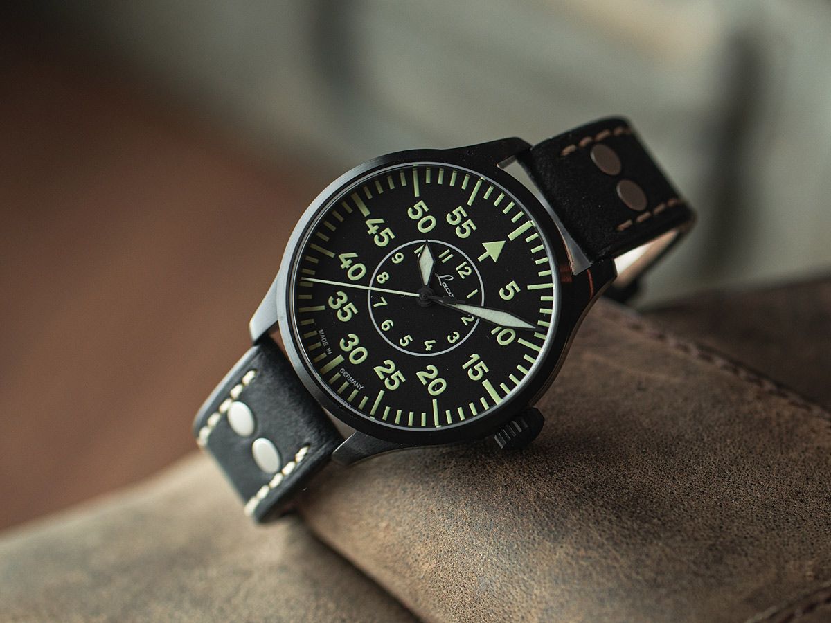 RELOJ LACO: PILOT WATCHES BASIC AUTOMATIC BIELEFELD NEGRO