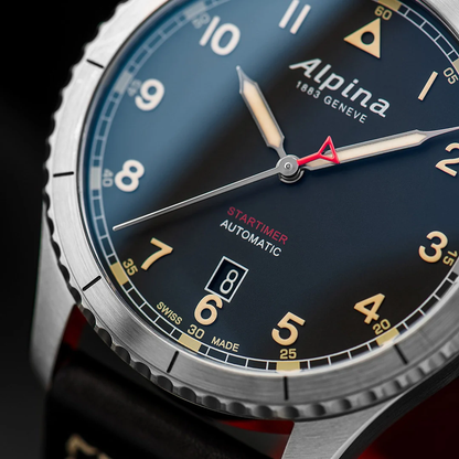 MONTRE ALPINA : STARTIMER PILOT AUTOMATIQUE NOIR AL-525BBG4S26