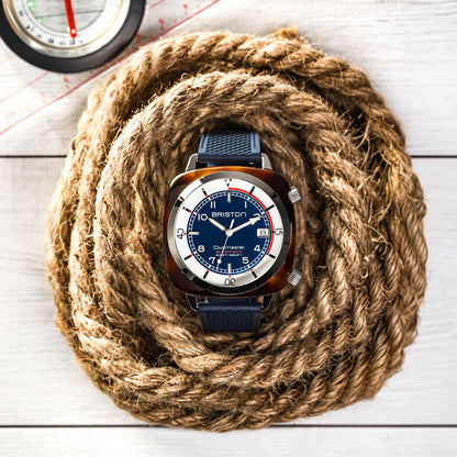 MONTRE BRISTON : CLUBMASTER LEGEND COMPRESSOR BLEU 26642.SA.T.15.FNB