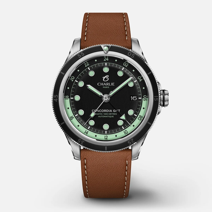Montre Charlie Paris : Concordia GMT Automatique Noir