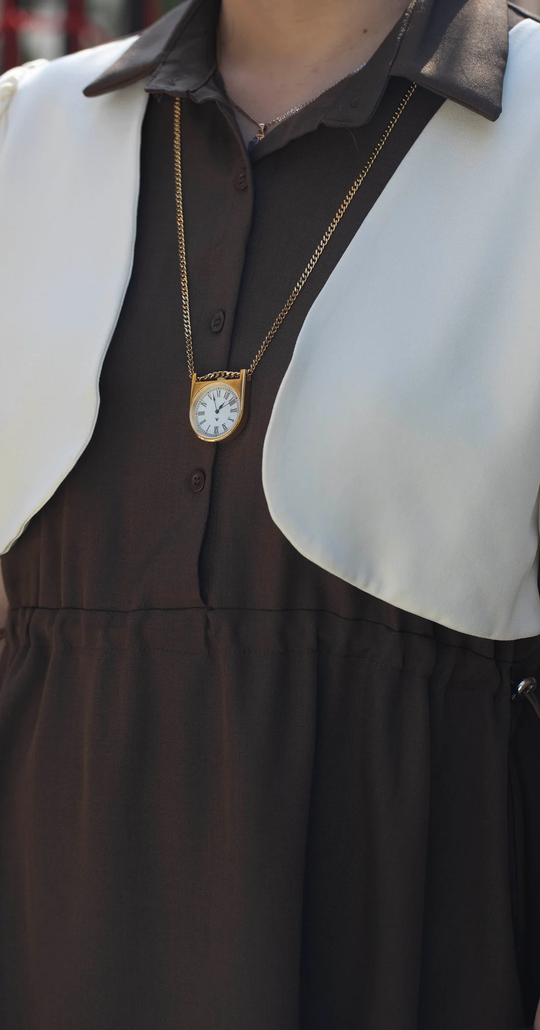Montre AndoAndoAndo : Pendant Clock Dorée Quartz