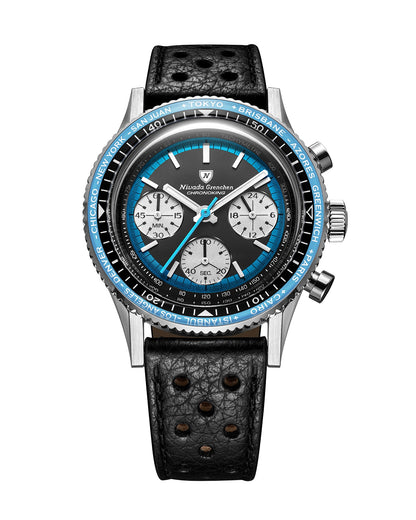 Montre Nivada Grenchen : Chronoking Summer Edition Mecaquartz Bleu