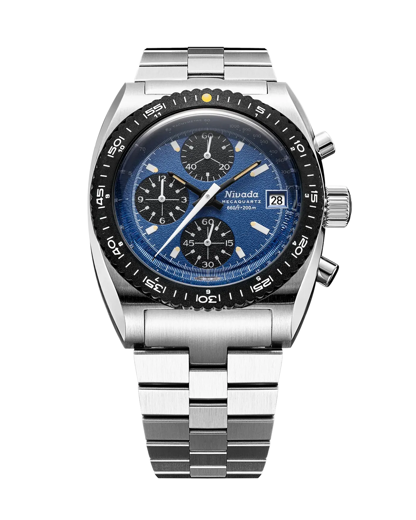 Montre Nivada Grenchen : Autochron Mecaquartz Bleu
