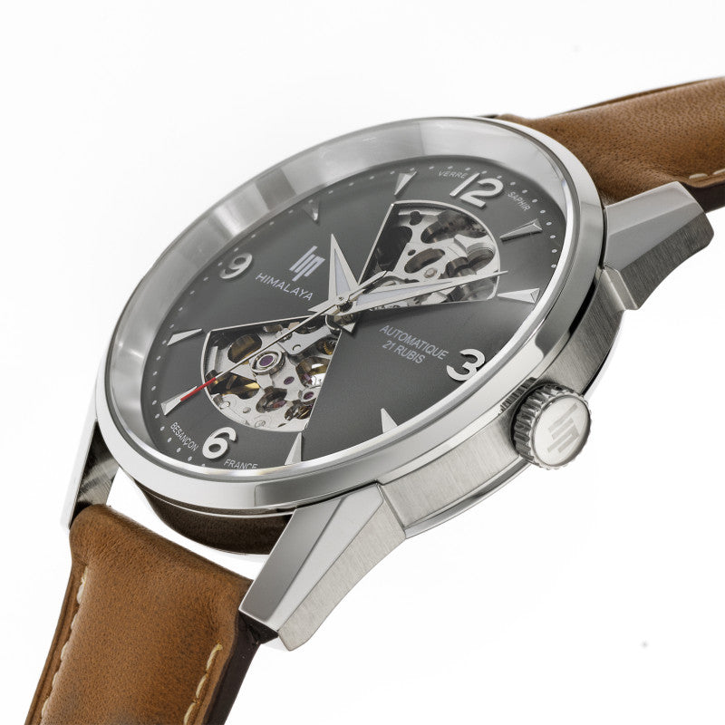 MONTRE LIP : HIMALAYA AUTOMATIQUE GRIS 40 MM SABLIER 671572