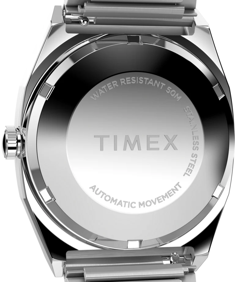 Timex : 1983 E Line automatique bleu 34 mm, vue de présentation