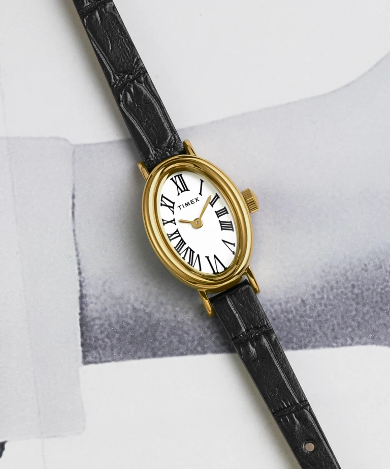 Timex : Cavatina doré blanc 19 mm, vue de présentation