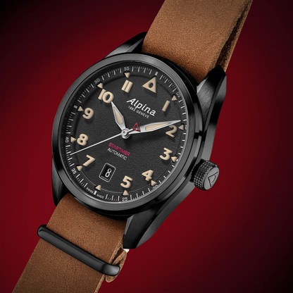 MONTRE ALPINA : STARTIMER PILOT AUTOMATIQUE PVD NOIR AL-525BW4SB36