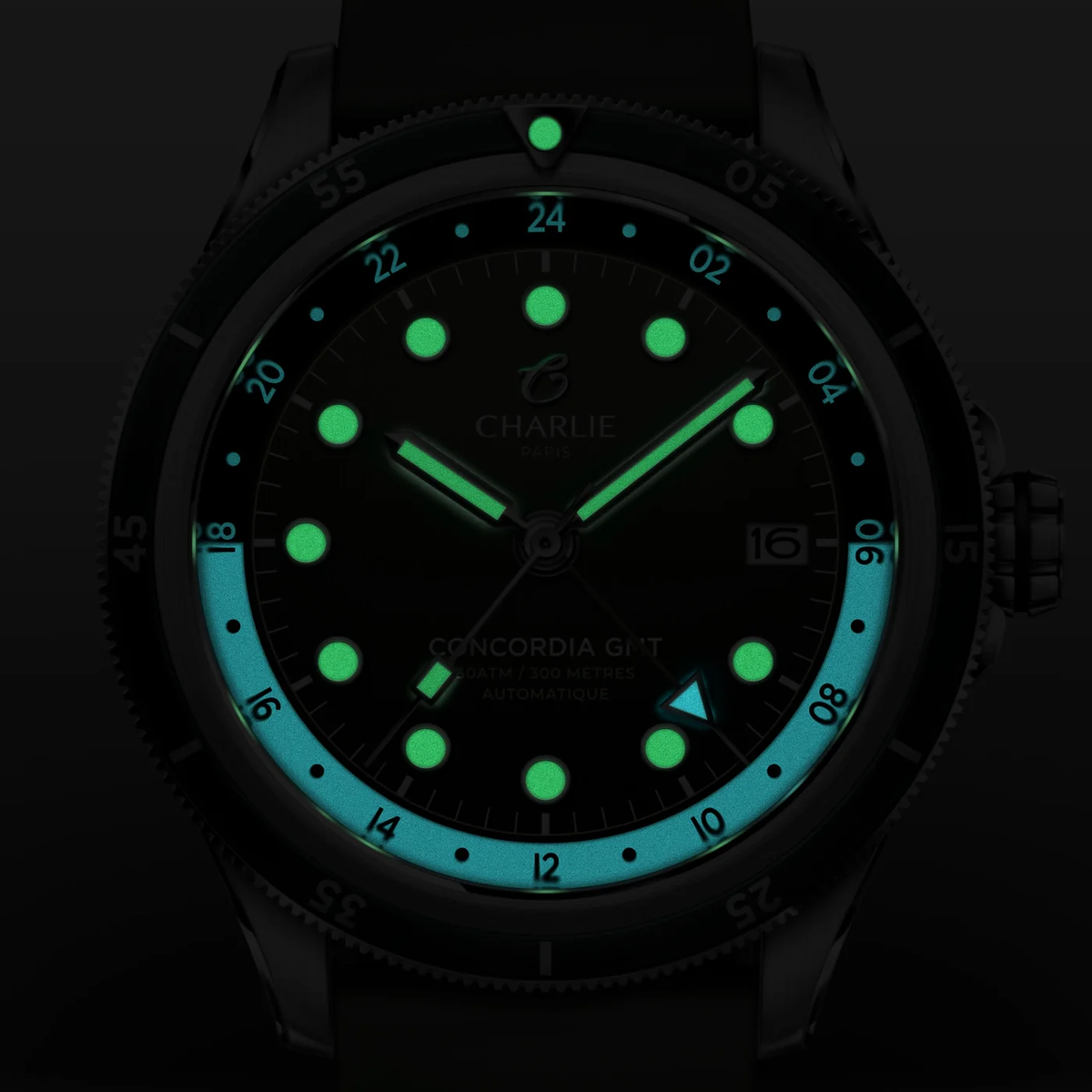 Montre Charlie Paris : Concordia GMT Automatique Vert