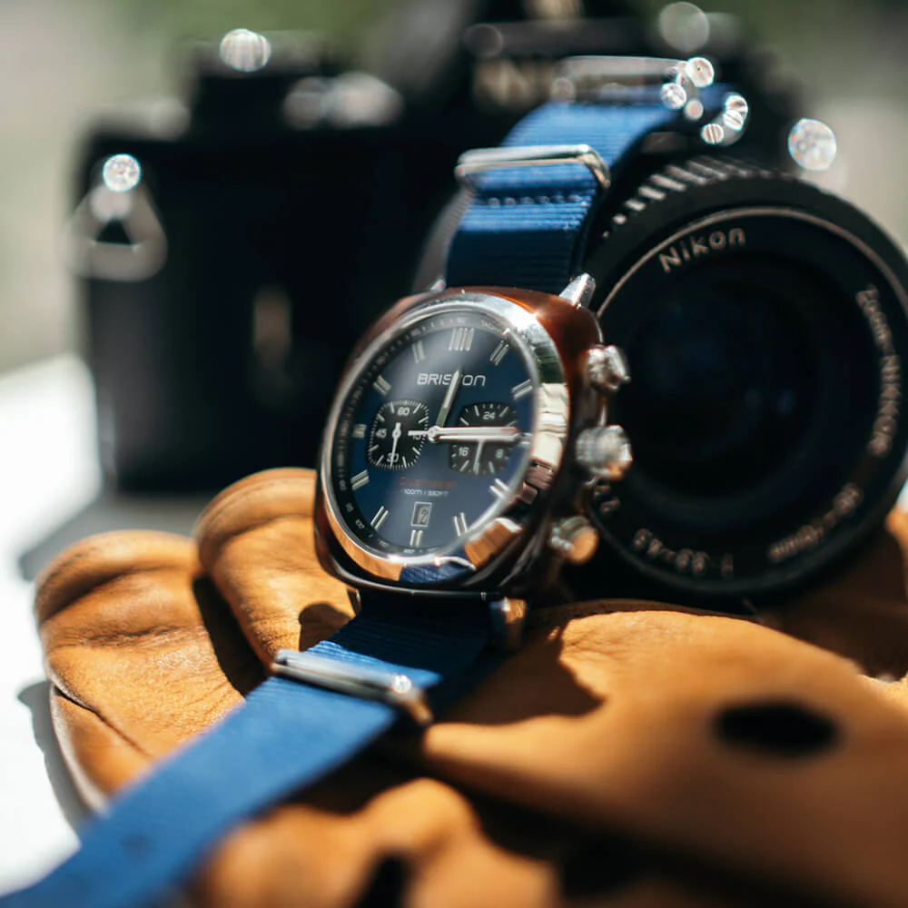BRISTON WATCH: CLUBMASTER SPORT ACETATE – BLUE